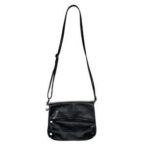 Hammitt VIP Medium Black Leather Crossbody Bag P134